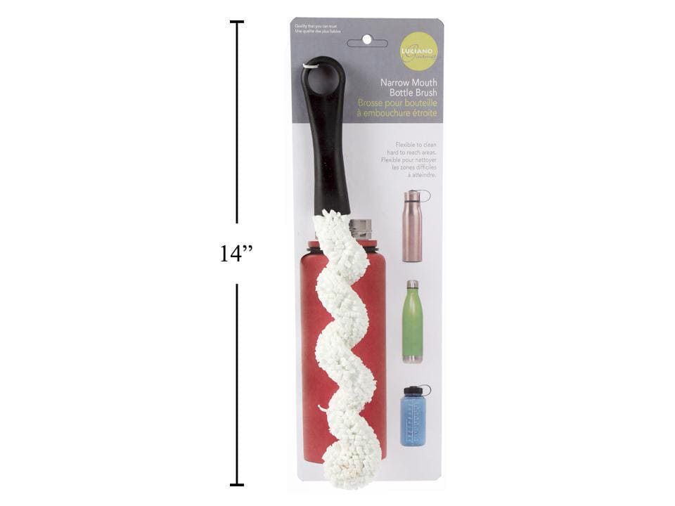 L.Gourmet Bottle/Glass Decanter Washing Brush, 32cm L, t.o.c.(CS) - Brantford Surplus
