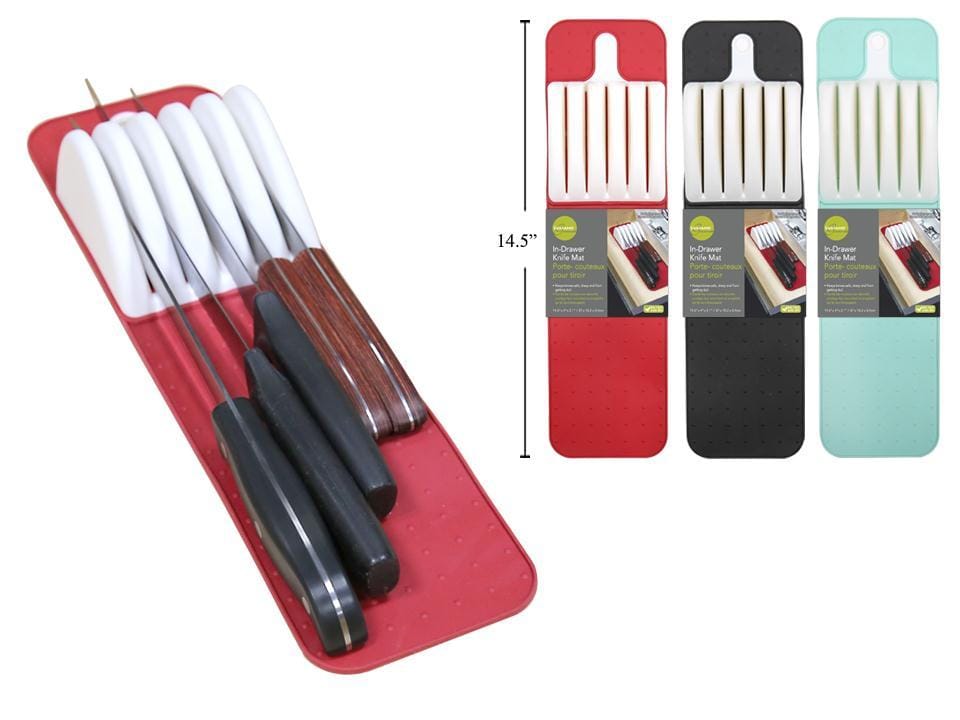 L.GOURMET IN - DRAWER KNIFE MAT, 3 colours knives not included - Brantford Surplus