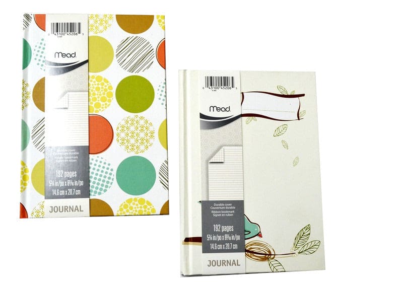 MEAD 192PGS TEXTURED HARDCOVER JOURNAL 5 - 3/4"x 8 - 3/16" - Brantford Surplus