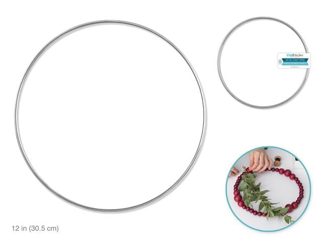 Metal Rings: 12" 1pc Silver Galvanized - Brantford Surplus