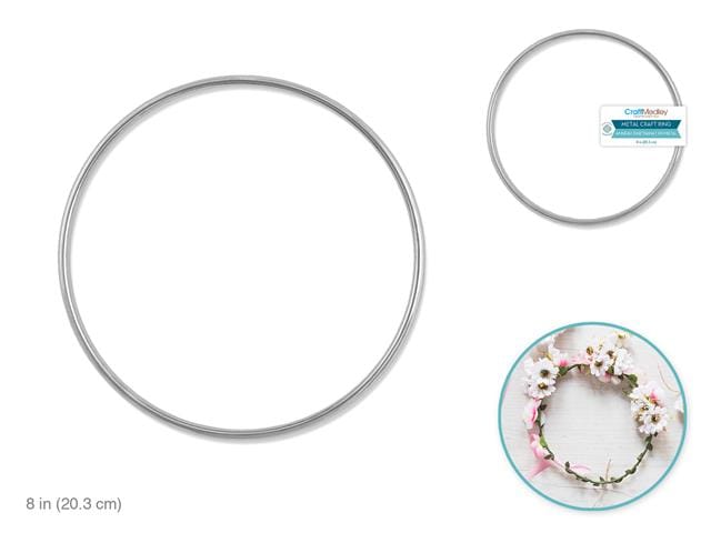 Metal Rings: 8" 1pc Silver Galvanized - Brantford Surplus