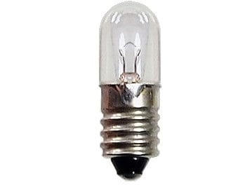 Miniature Light Bulb T10, E10 6.3V, 0.25A, 1.57 Watt Warm White - Brantford Surplus