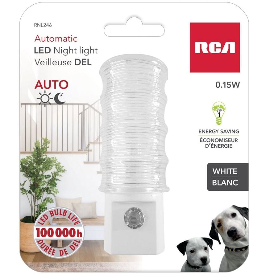 Night Light Auto LED 0.15W White RCA - Brantford Surplus