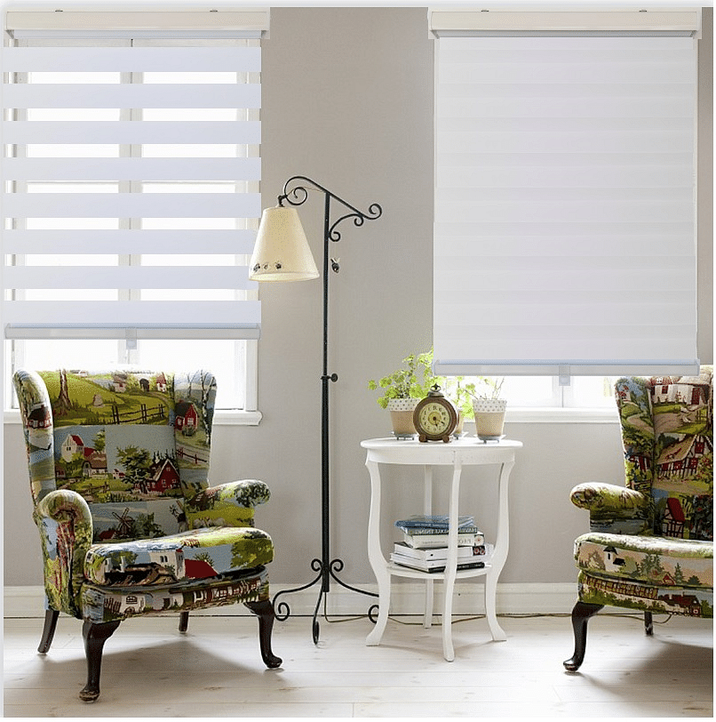 Olivia Stone Polyester Light Filtering Cordless Zebra Blinds - Brantford Surplus