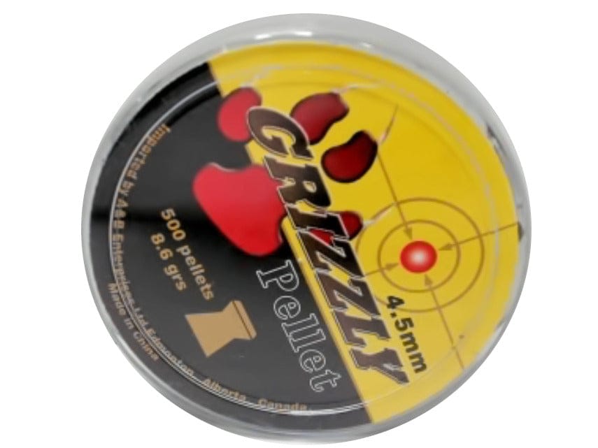 Pellet Flat 4.5mm 500pk 8.6grs Grizzly - Brantford Surplus