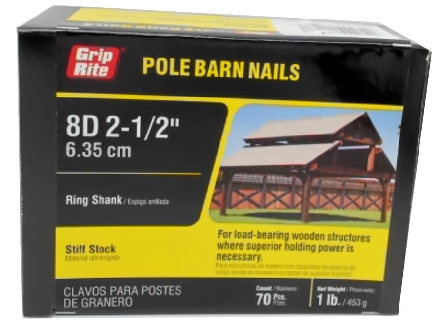 Pole Barn Nails 8d 2 - 1/2" 70pcs - Brantford Surplus