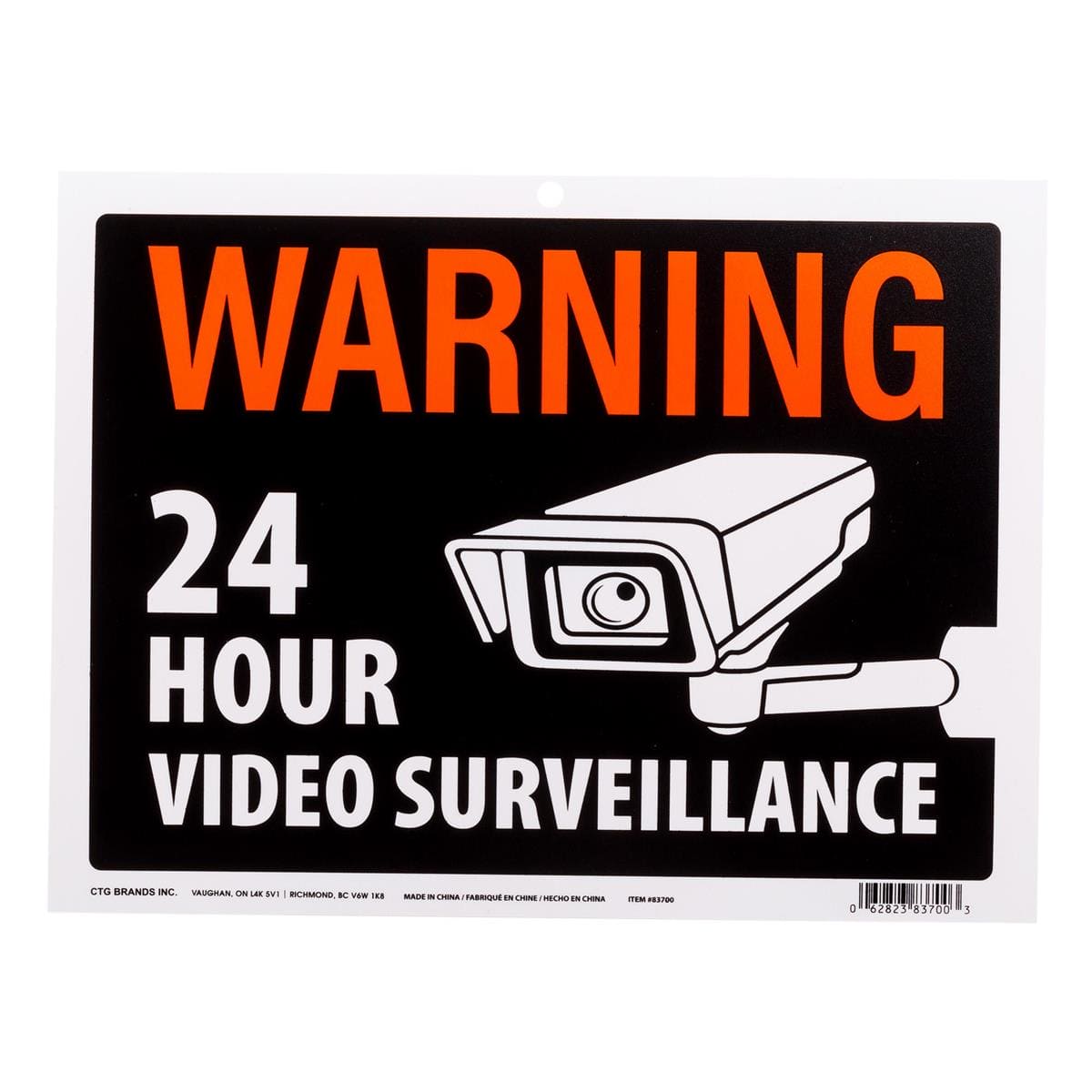 PVC Sign "Video Surveillance" 9x12" - Brantford Surplus