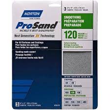 Sandpaper 9x11 120 grit 3 pack - Brantford Surplus