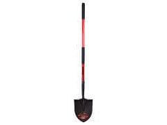 Shovel round 9.5x58 inch fiberglass L Handle - Brantford Surplus