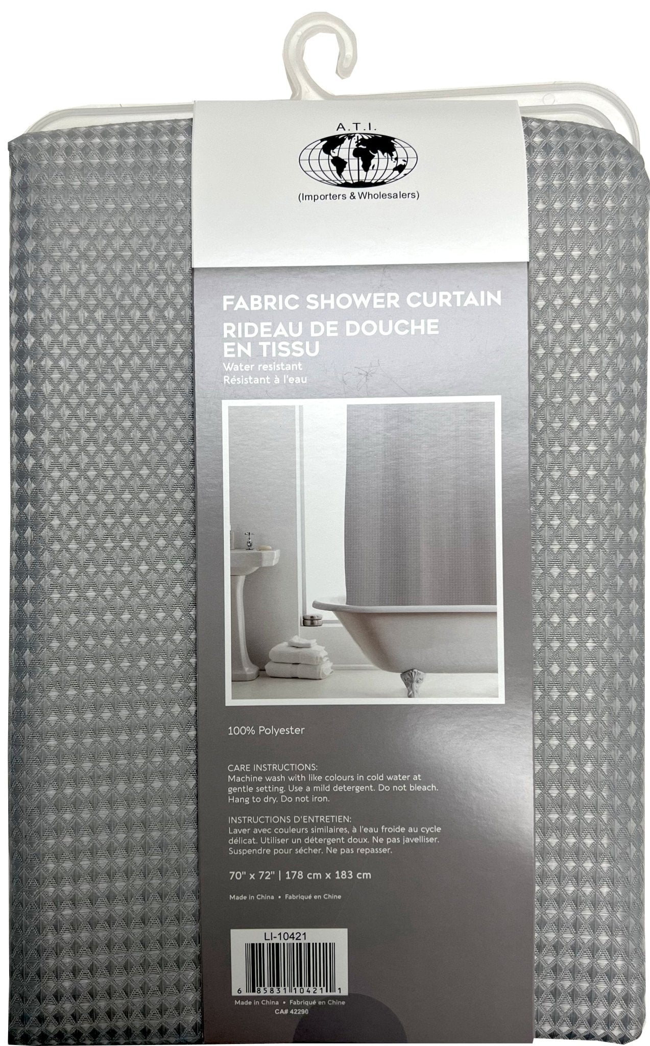 Shower Curtain Waffle - Grey - Brantford Surplus