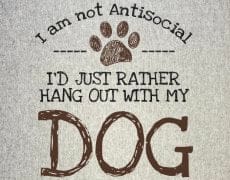 T-Shirt with print - Hang With Dog - L - Brantford Surplus