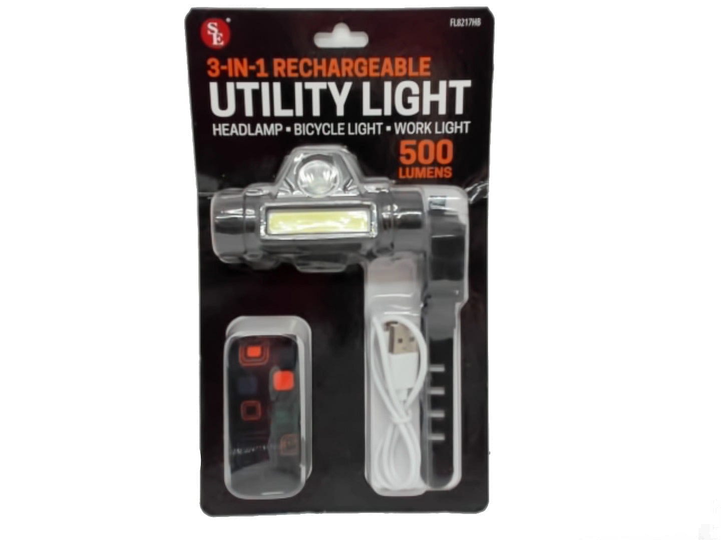 Utility Light 3 - In - 1 Head/Bike/Work 500 Lumens - Brantford Surplus