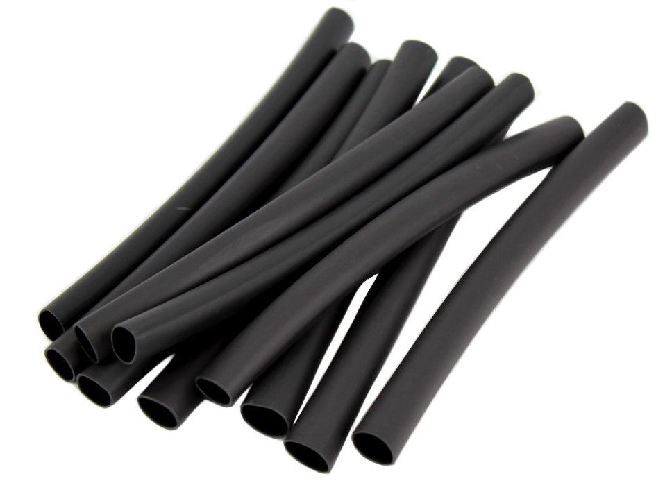 Black Heat Shrink Tubing 3/8" 6" 10pk Global Tone