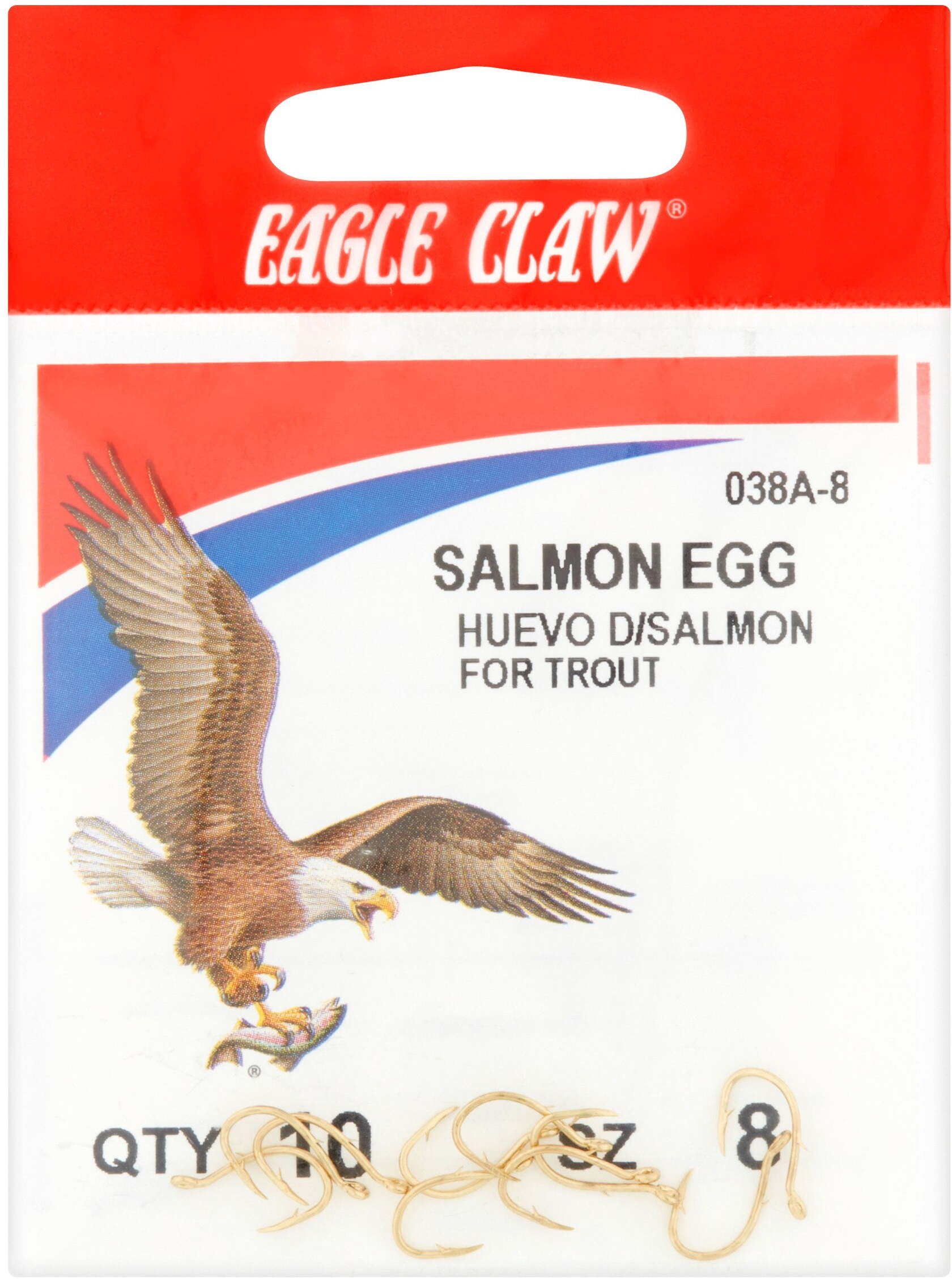 EGC Salmon Egg Up Eye Offset Fishing Hooks