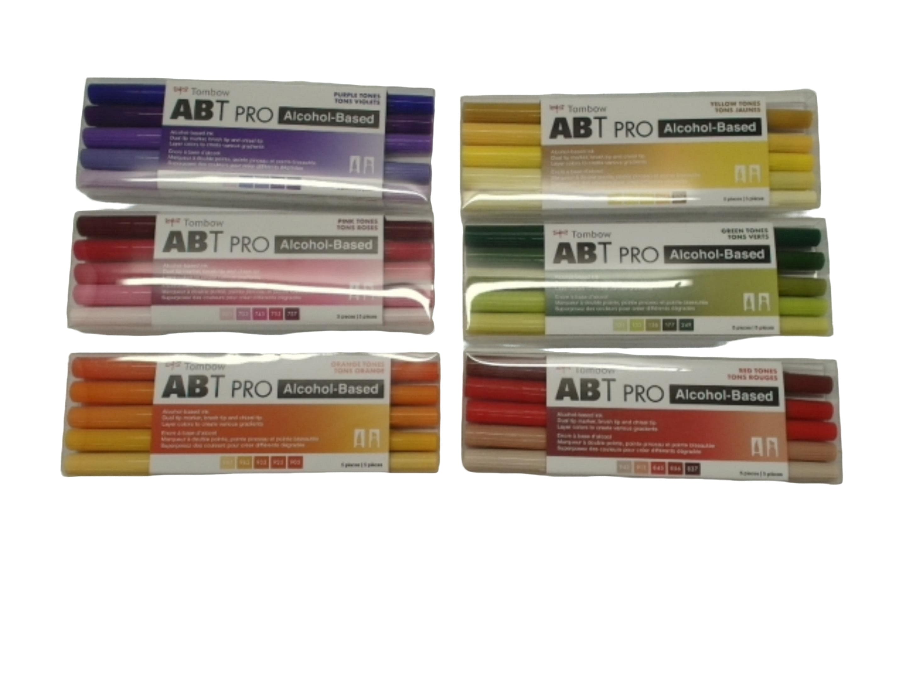 Alcohol Based Marker 5pk. Ass't Colours Tombow Abt Pro - Brantford Surplus