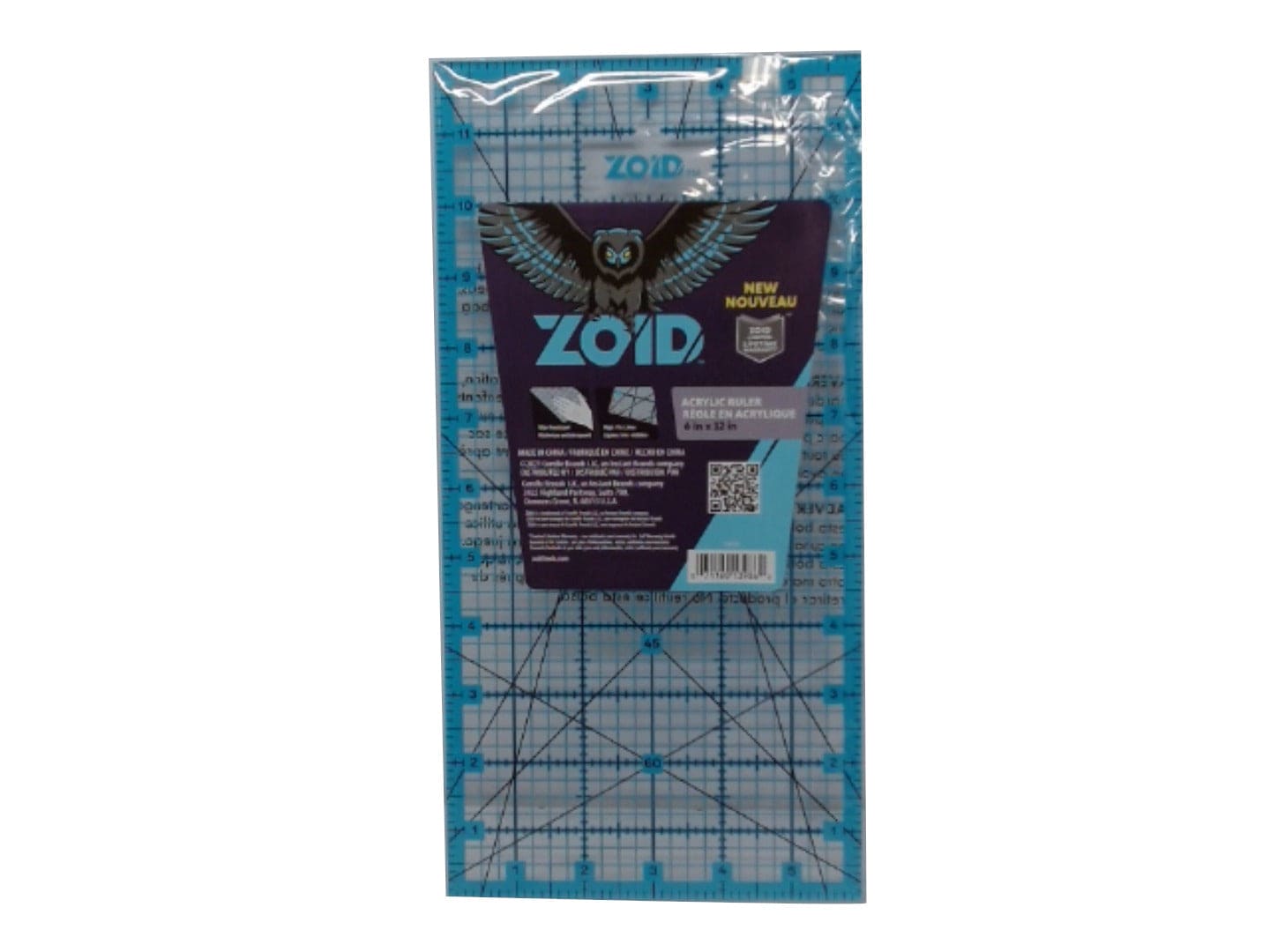 Acrylic Ruler 6" x 12" Zoid - Brantford Surplus