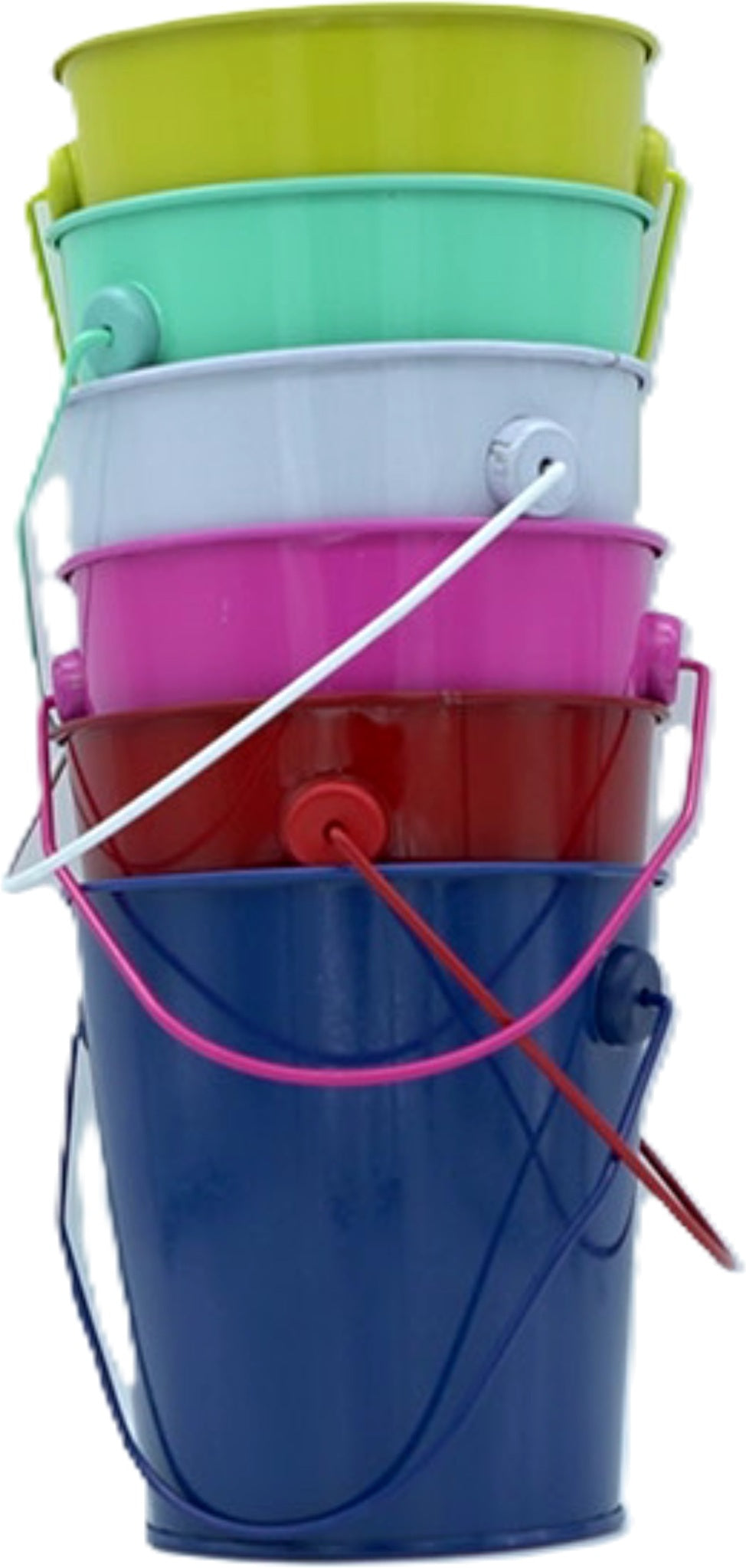 Mini Tin Bucket 3.75" Assorted Colors Cardinal Hill