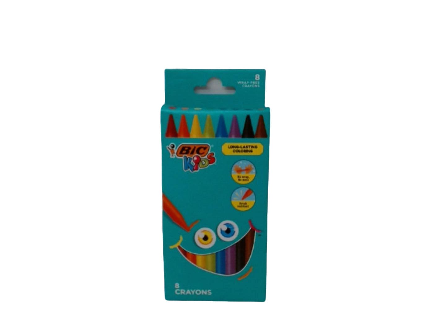 Crayons 8pk. Wrap Free Ass't Colours Bic Kids - Brantford Surplus