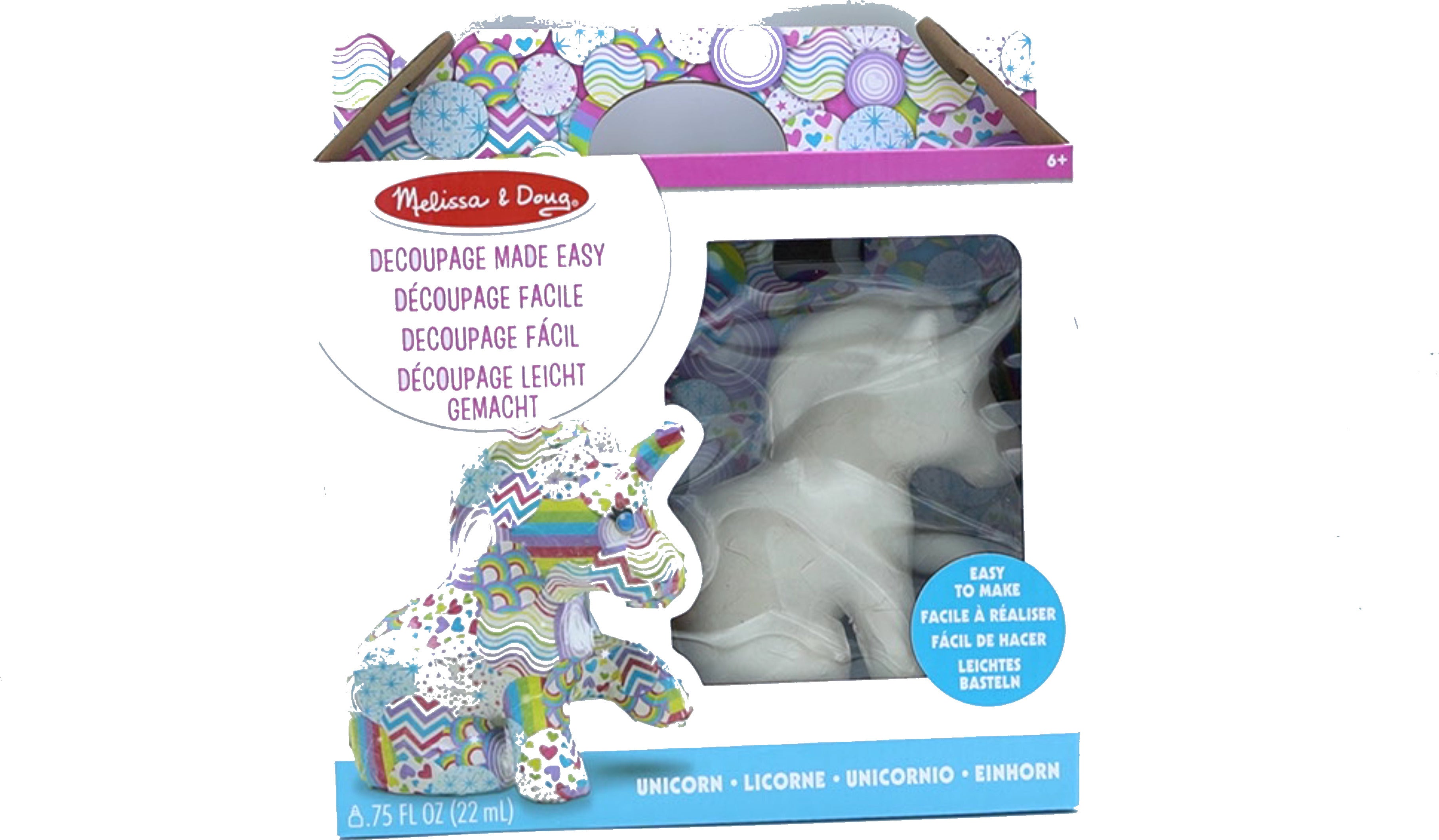 Melissa & Doug Decoupage Unicorn Craft Kit 22mL