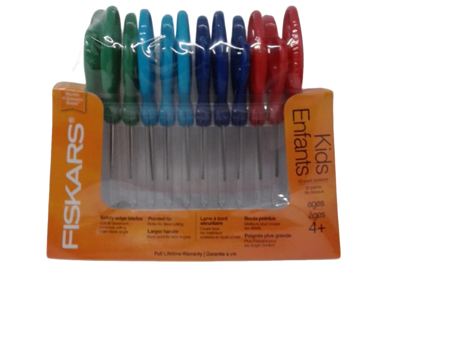 Kids Scissors 12pk. Safety Edged Blades Ass't Colours Fiskars - Brantford Surplus