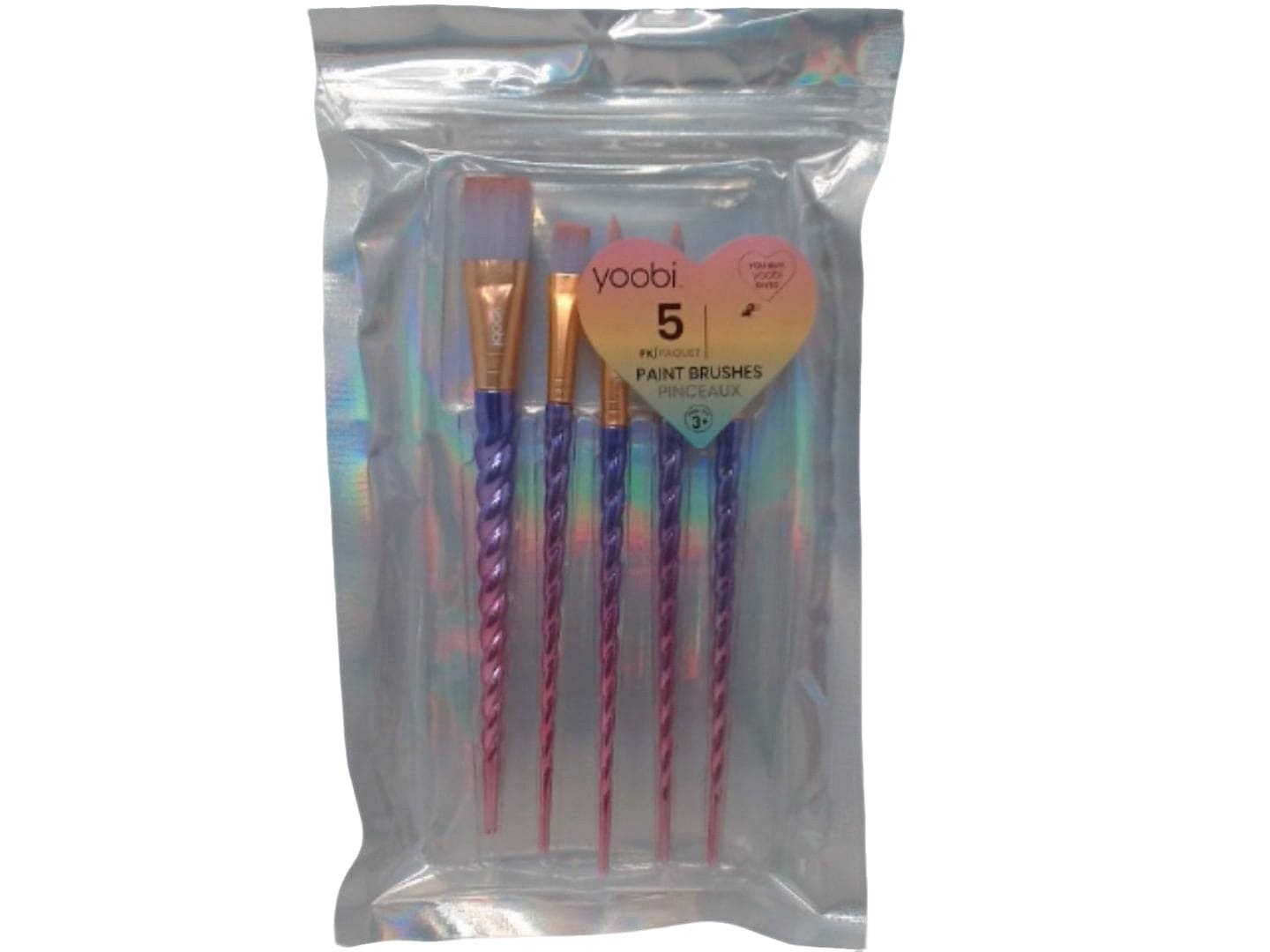 Paint Brushes 5pk. Unicorn Ombre Yoobi - Brantford Surplus