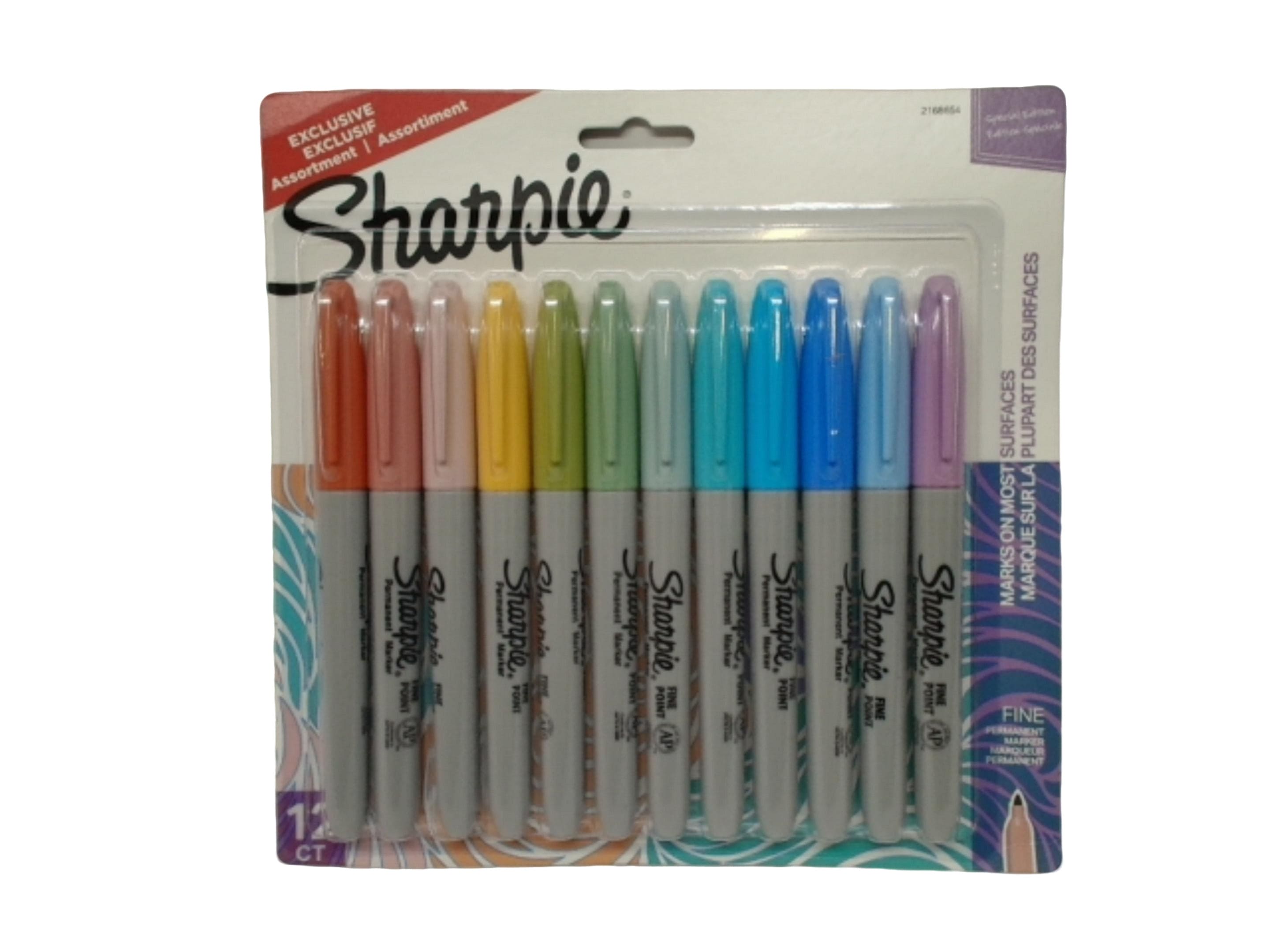 Permanent Marker 12pk. Ass't Colours Fine Sharpie - Brantford Surplus