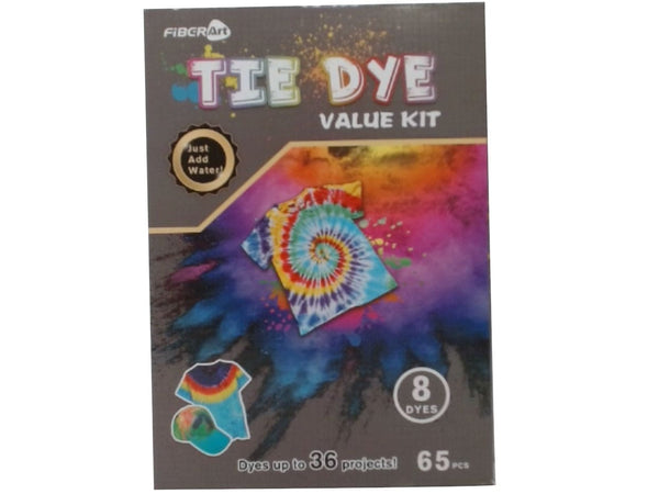 Tie Dye Value Kit 65pcs. 8 Dyes Fiber Art (ENDCAP)