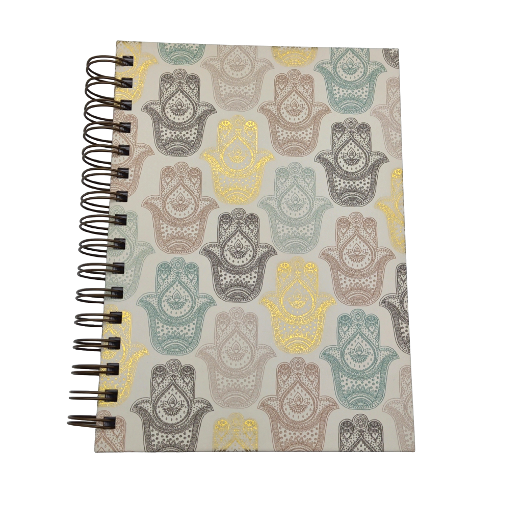 Hardcover Journal 6" x 8.5" 128 Sheets Hamsa Hands Molly
