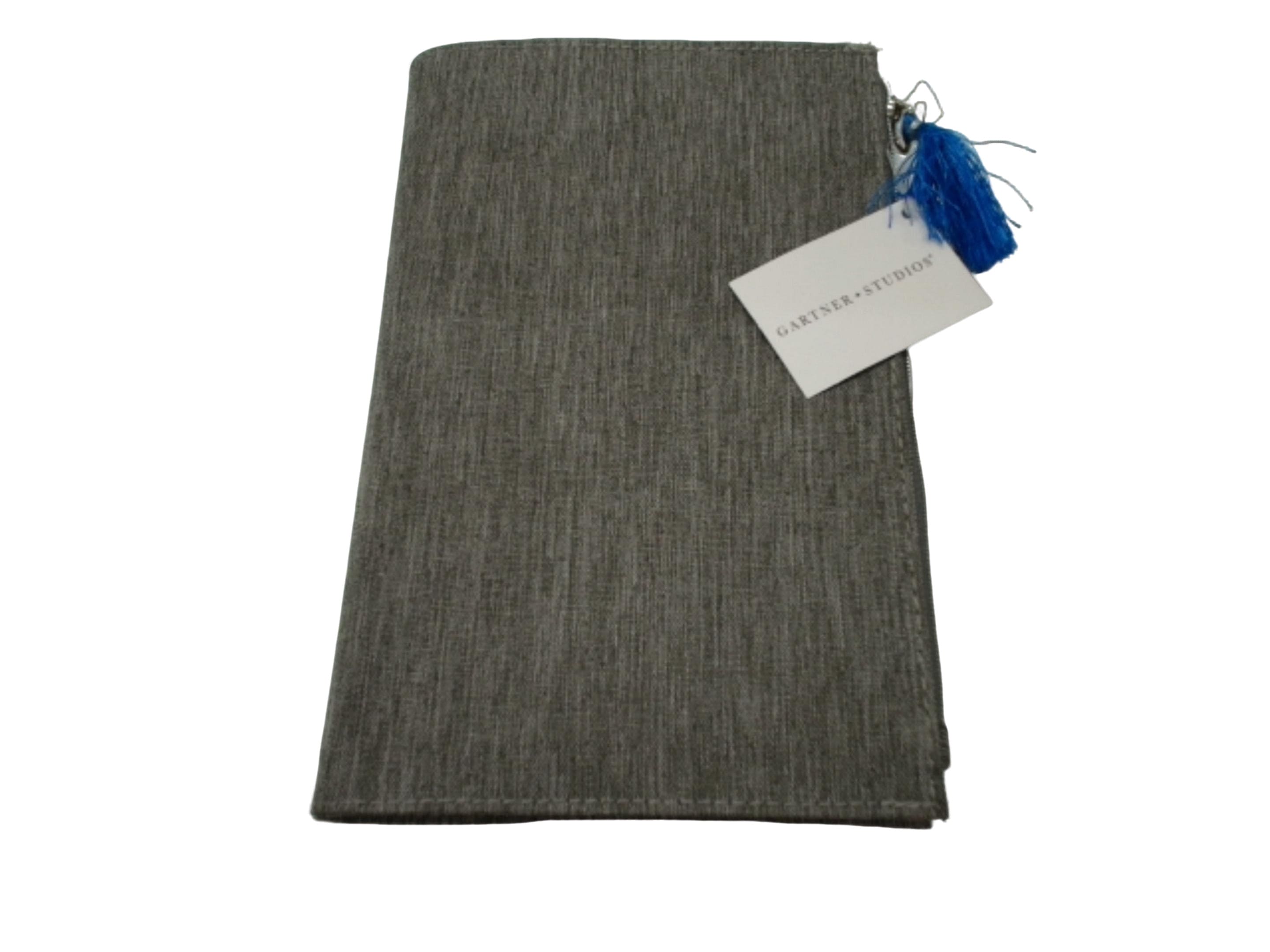 Journal 6"x8" Fabric Zip Up Grey 120 Sheets - Brantford Surplus