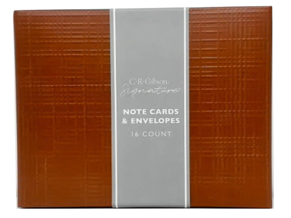 Note Cards & Envelopes 16pk. Brown Woven - Brantford Surplus