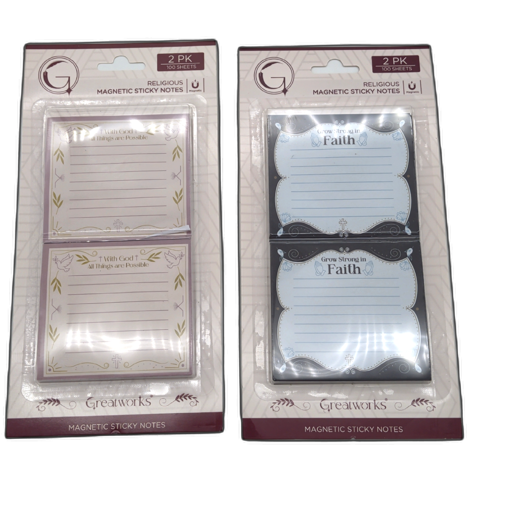 Greatworks Religious Magnetic Sticky Notes 2pk
