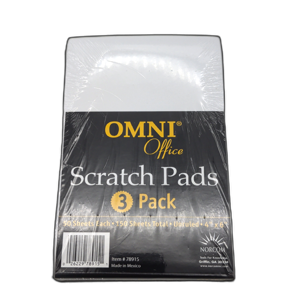 Omni Office Scratch Pads 3pk 4x6