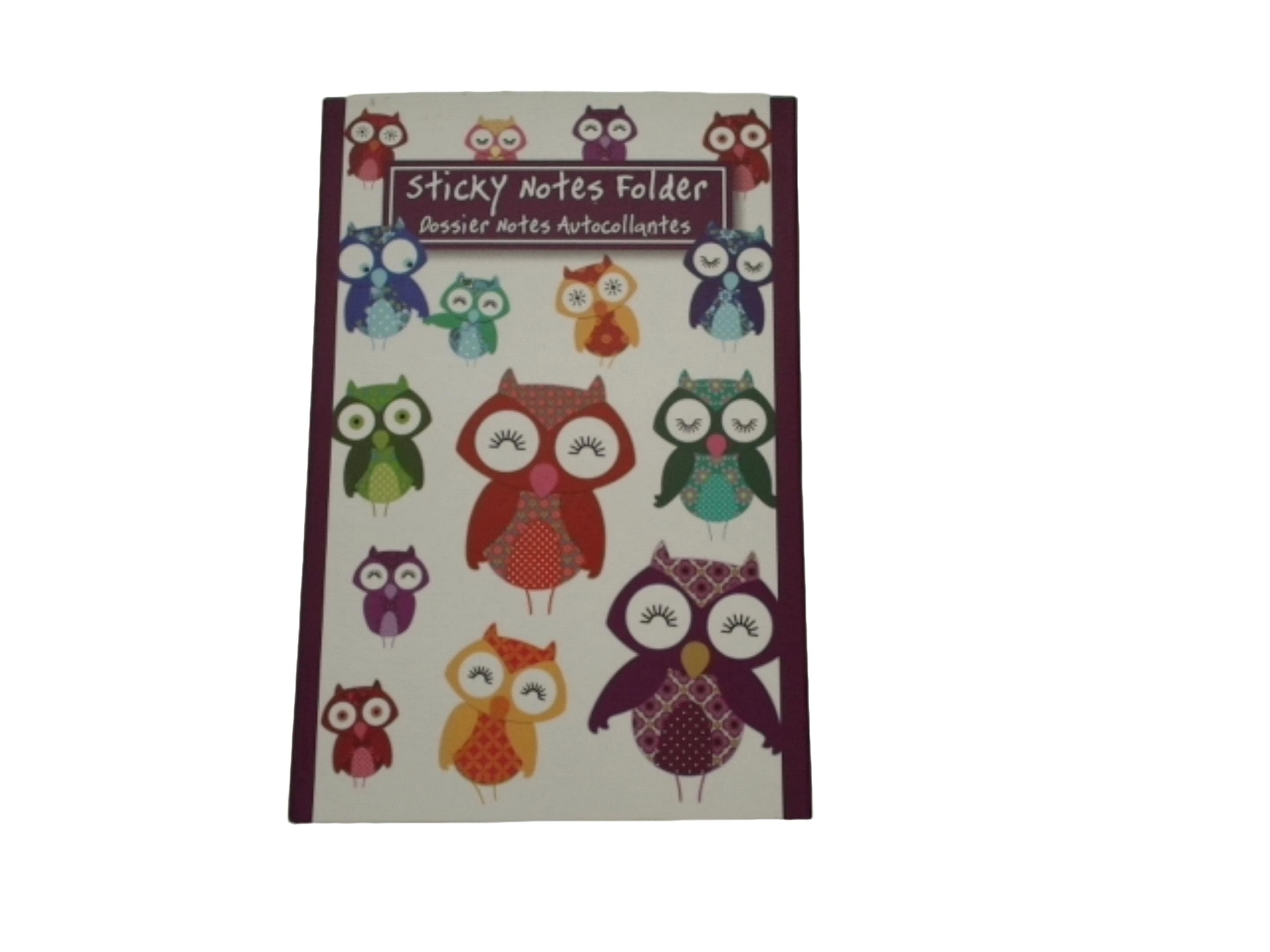 Sticky Notes Memo Folder Owls - Brantford Surplus