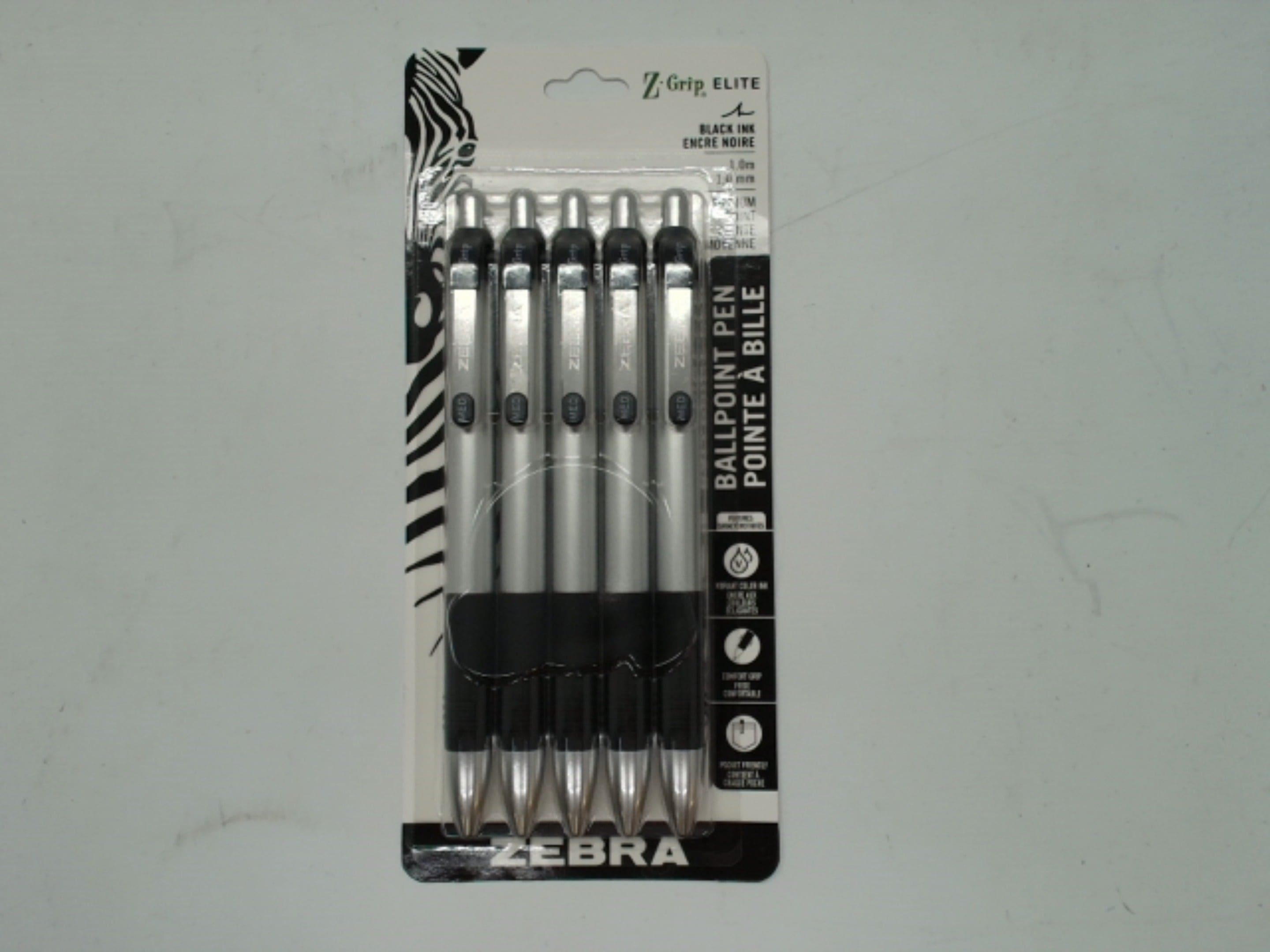 Ballpoint Pen 5pk. Black Ink Z Grip Elite Zebra - Brantford Surplus