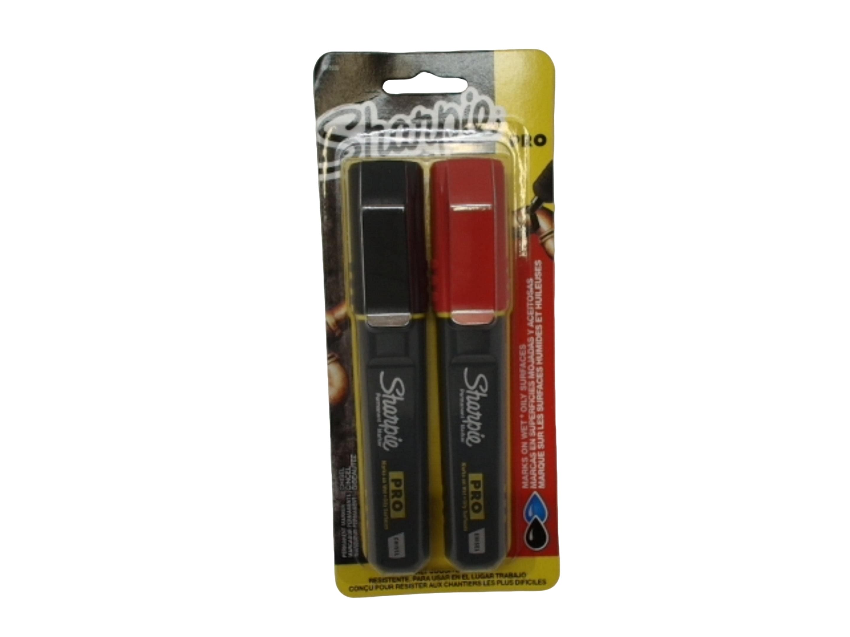 Permanent Marker 2pk. Black/Red Chisel Tip Sharpie Pro - Brantford Surplus