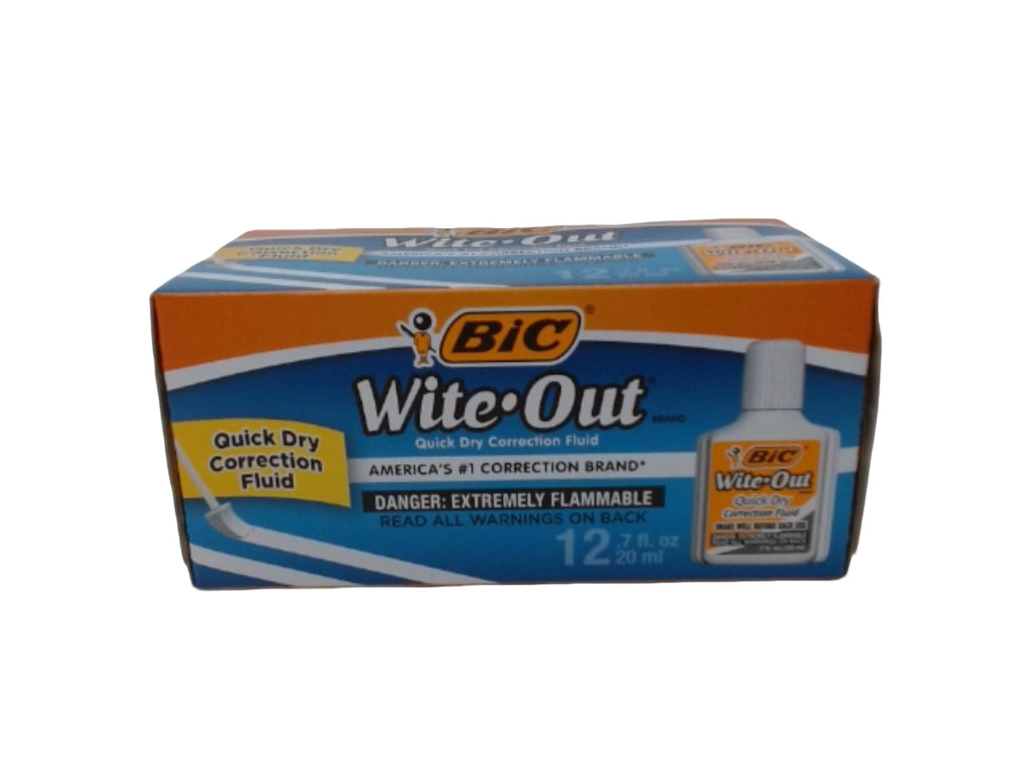 Correction Fluid Quick Dry 12 x 20mL Bic Wite Out (or $1.19ea) - Brantford Surplus