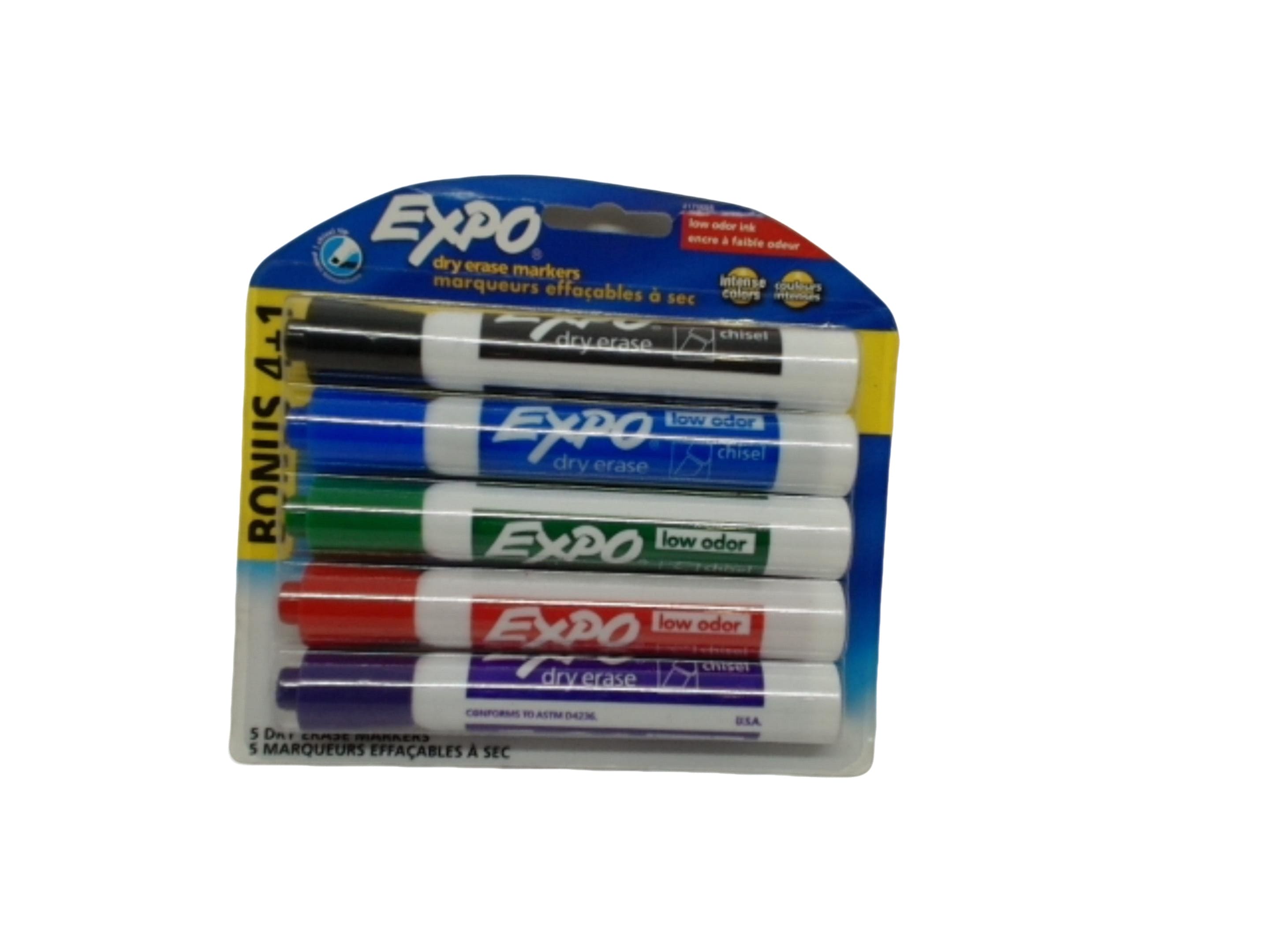 Dry Erase Markers Bonus 4+1 Pack Expo - Brantford Surplus