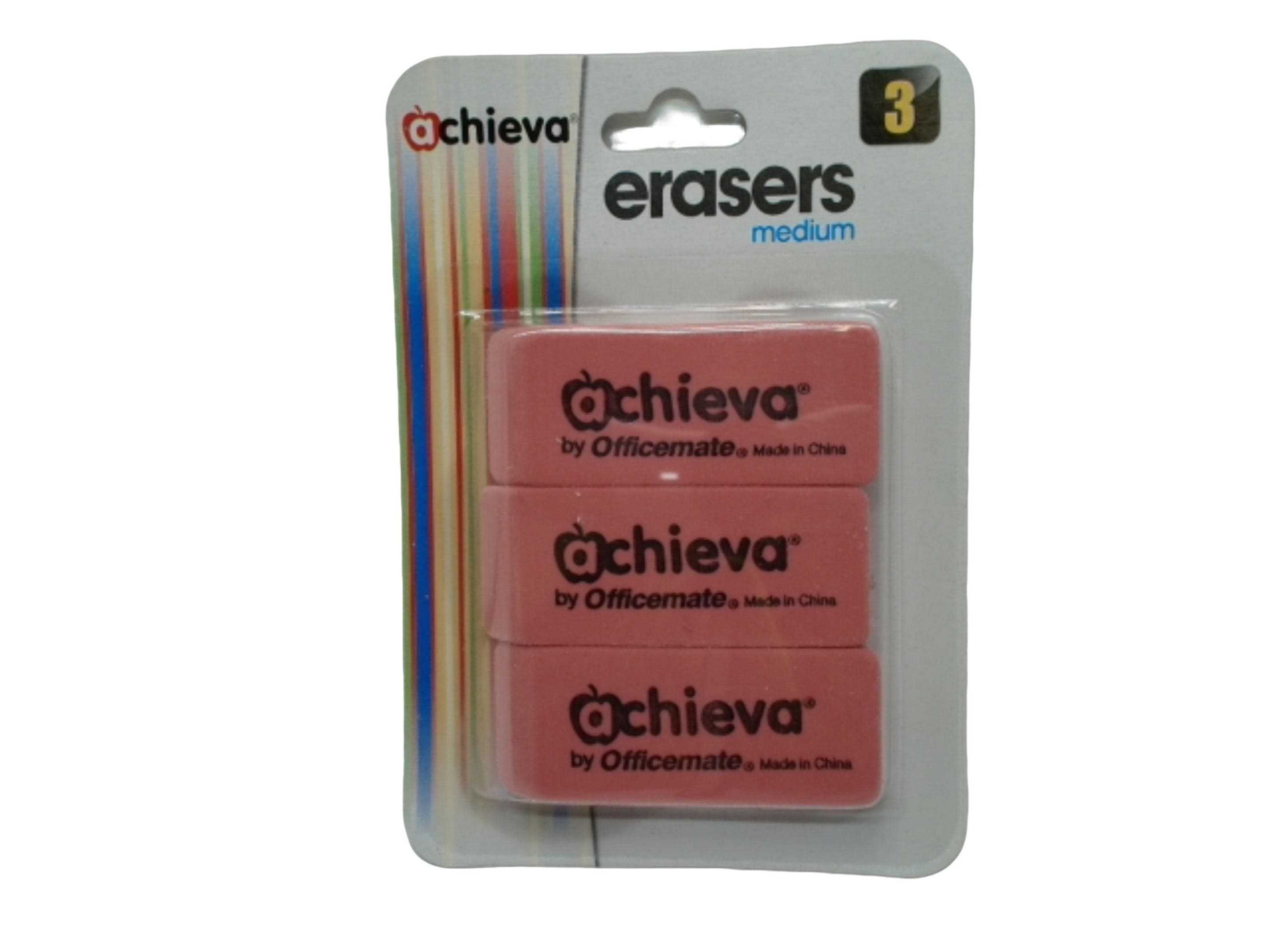 Erasers Medium 3pk. Pink Achieva - Brantford Surplus