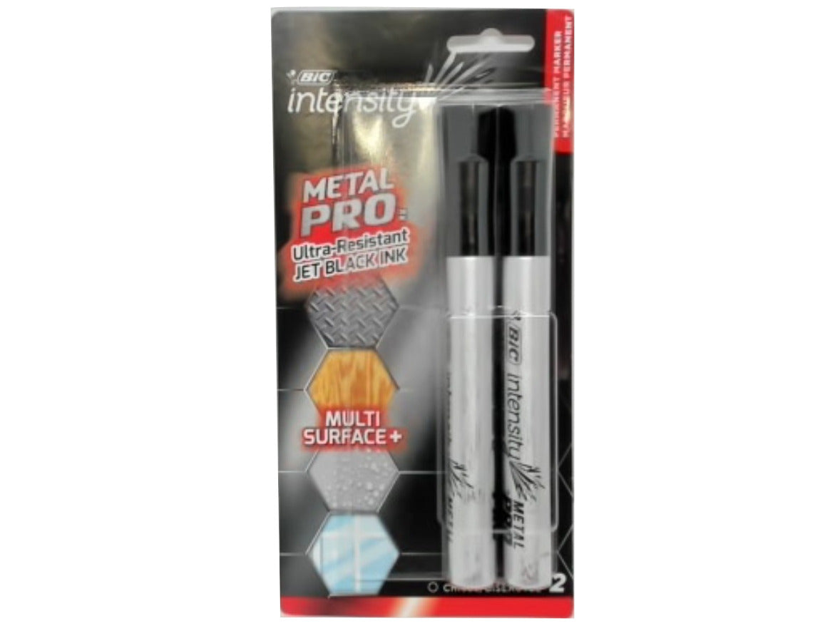 Permanent Marker Metal Pro 2pk. Chisel Tip Bic Intensity - Brantford Surplus