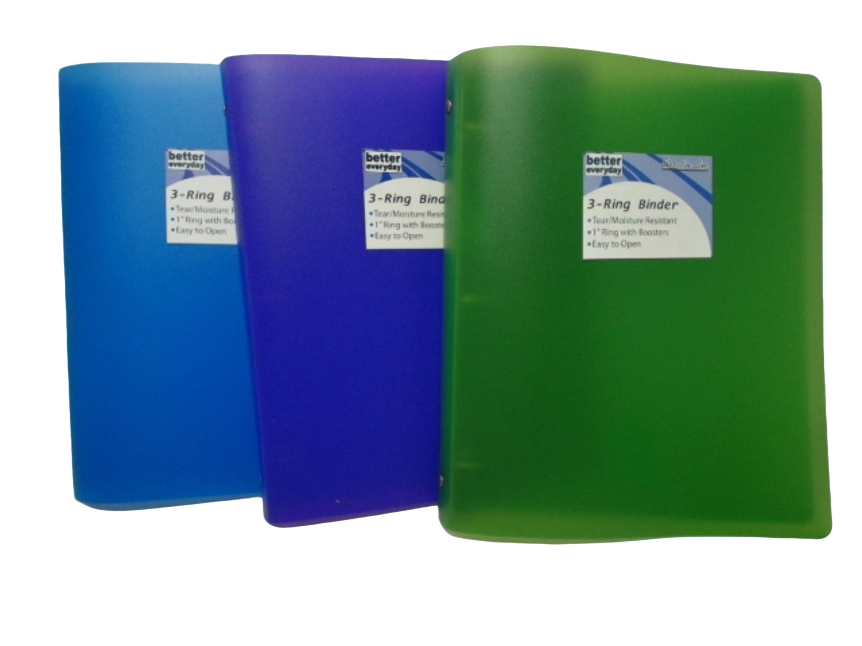 Poly Binder 1" Assorted Colours Better Everyday - Brantford Surplus