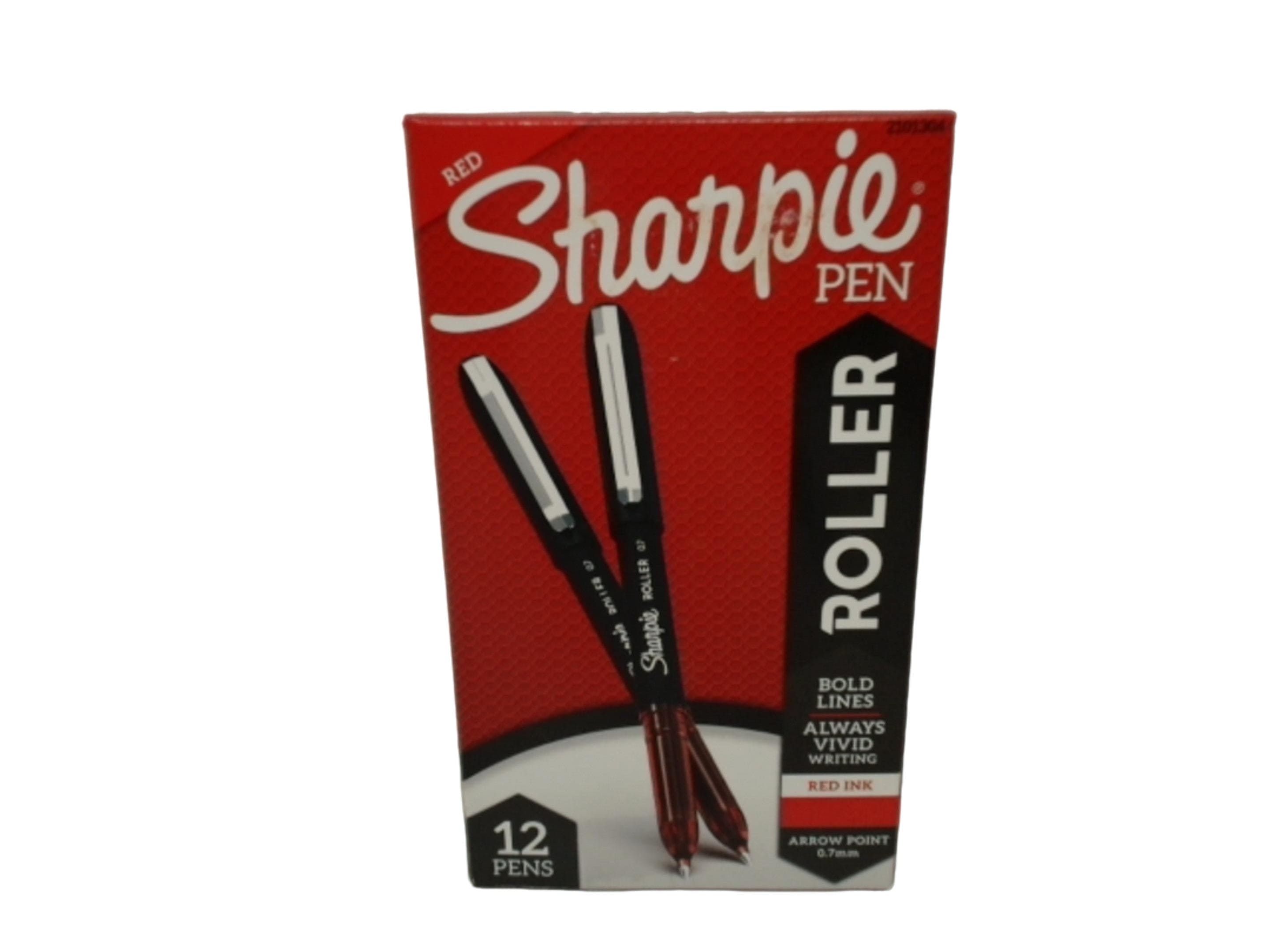 Roller Pen 12pk. Red Ink 0.7mm Sharpie (or $0.99ea) - Brantford Surplus