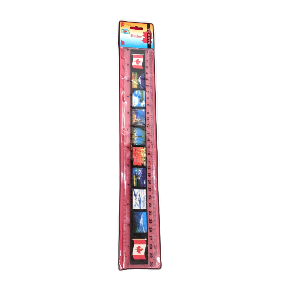 12-Inch Canada Plastic Ruler for School and Office