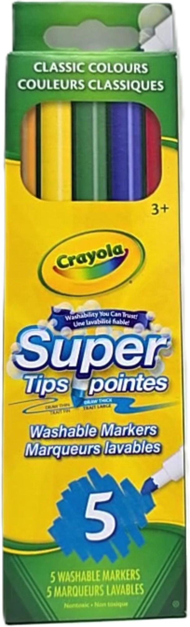 Crayola Super Tip Markers 5pk Classic Colours