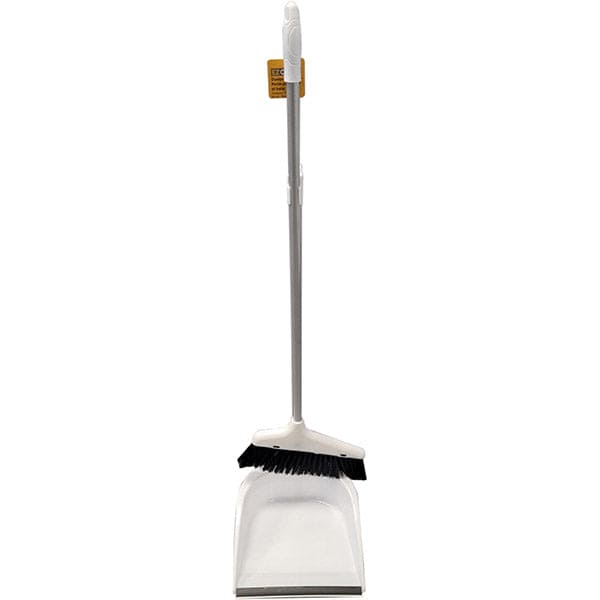 Dustpan Long Handle & Broom with Rubber Blade - Brantford Surplus