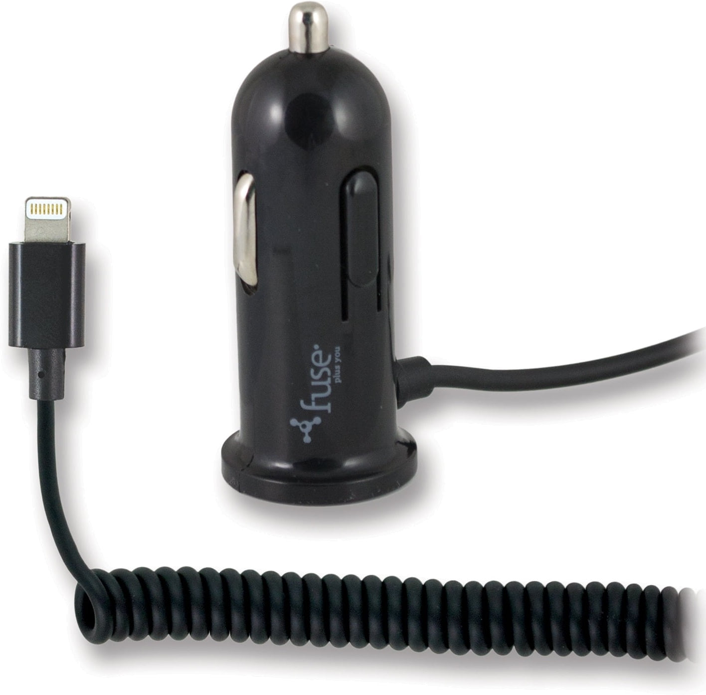 Lightning Car Charger with 8' Coil Cable 2A
