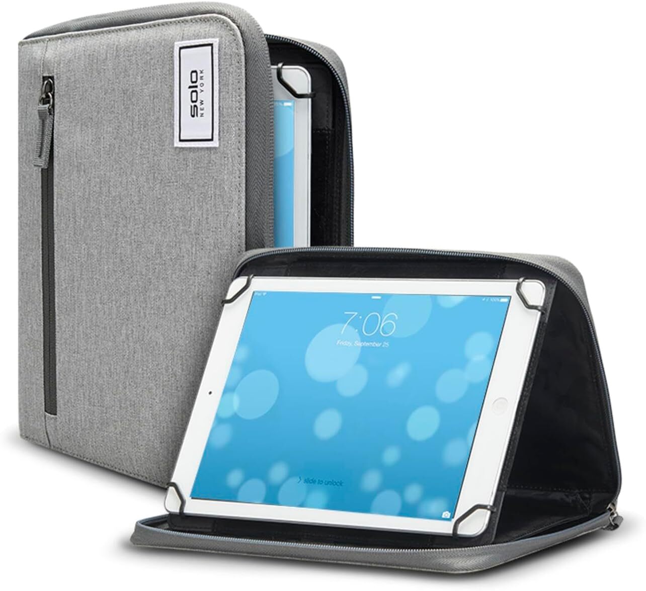 Solo New York Fresh Grey Tablet Portfolio - Fits All iPads