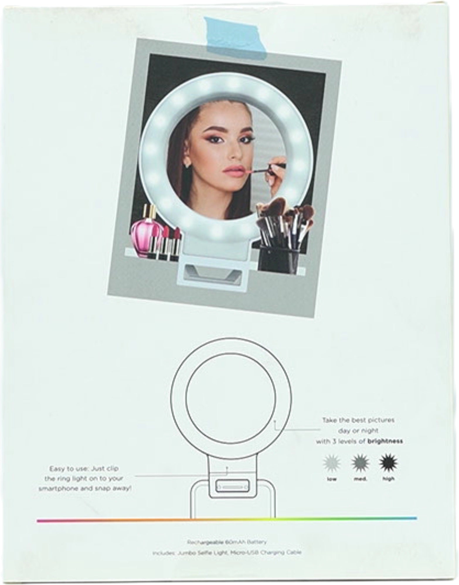 Polaroid Rechargeable Selfie Ring Light - 3 Brightness Levels