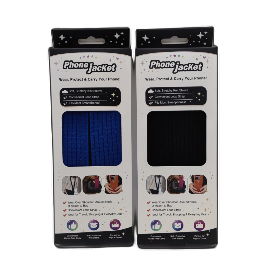Knit Phone Sleeve Pouch with Loop Strap