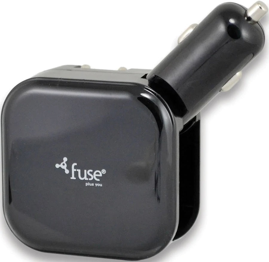 2-in-1 Foldable USB Wall Car Charger 2.1A Dual Port
