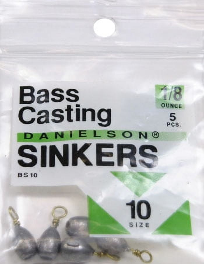 Bass Casting Sinkers 1/8oz 5pc Danielson Fishing Weights